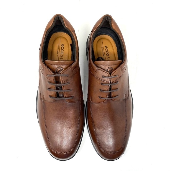 ECCO MEN'S S LITE HYBRID TIE OXFORD SHOE Cognac Leather - Picture 5 of 7